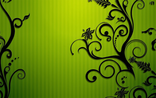 Floral Green Background Desktop Wallpaper