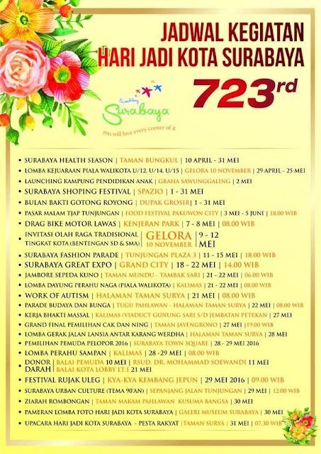 HUT Surabaya ke 723