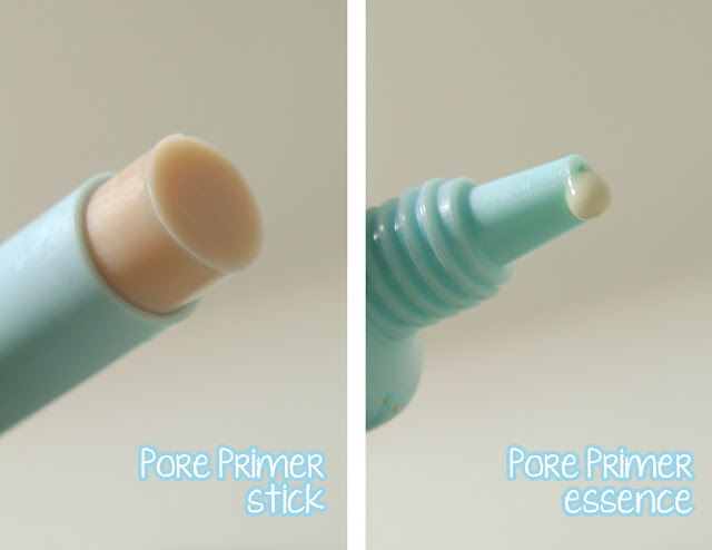 Etude House Goodbye Pore Ever Pore Primer Stick versus Pore Primer Essence Review and Comparison