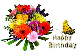 Image USA Freebies Happy  Birthday Bouquet with Butterfly  