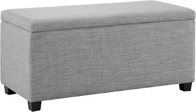 Upholstered Rectangular Storage Ottoman Design