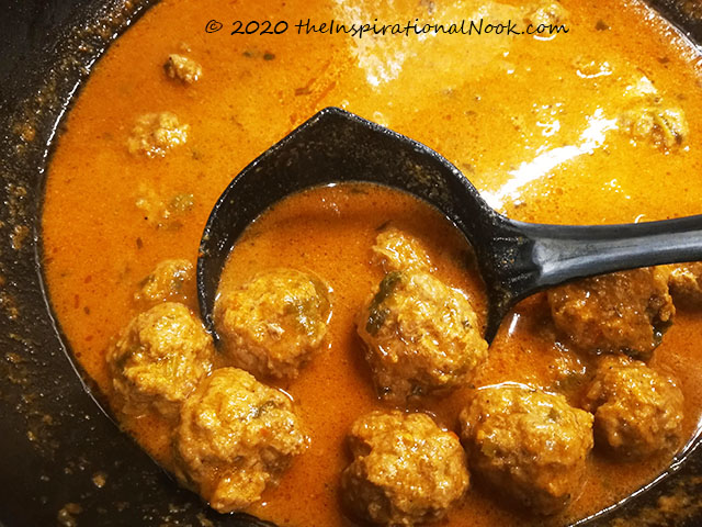 Anglo Indian Ball Curry, kofta curry, meatball curry, ball curry, Indian ball curry, mince ball curry, meat balls, mince balls, beef ball curry