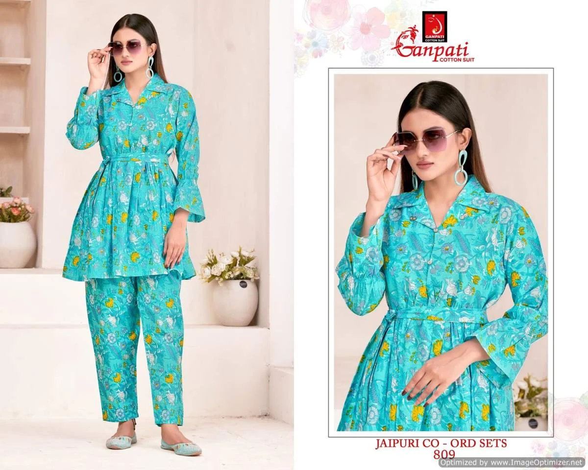Jaipuri Vol 8 Ganpati Cotton Co Ord Set