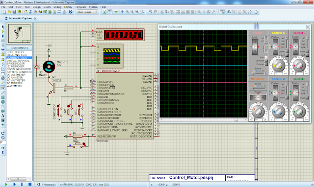 PIC16F887 IOCB in motor control example using MikroC