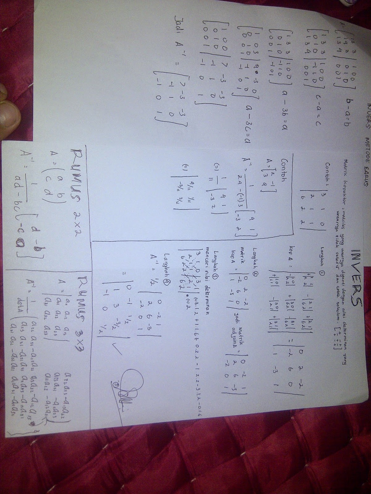 Contoh Soal Determinan Matriks Ordo 3x3 - Contoh Soal Terbaru