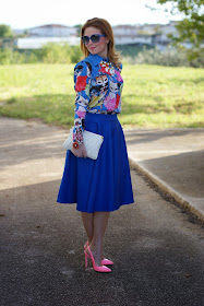 cats print shirt, romwe cats shirt, Miu Miu clutch, Loriblu pink heels, Fashion and Cookies, fashion blogger