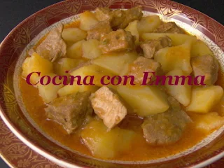 Carne con patatas mimosa