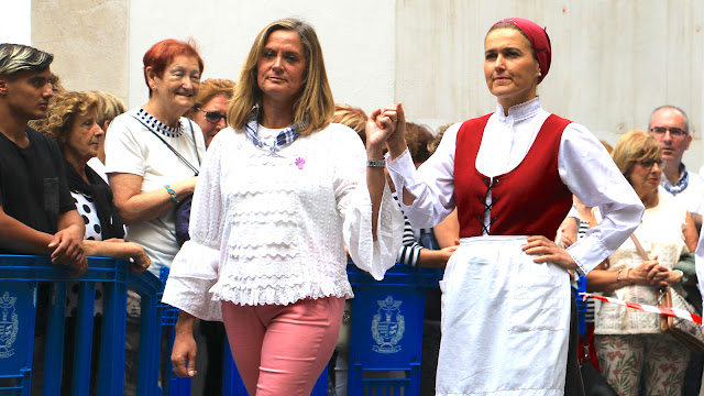 La alcaldesa, durante las fiestas