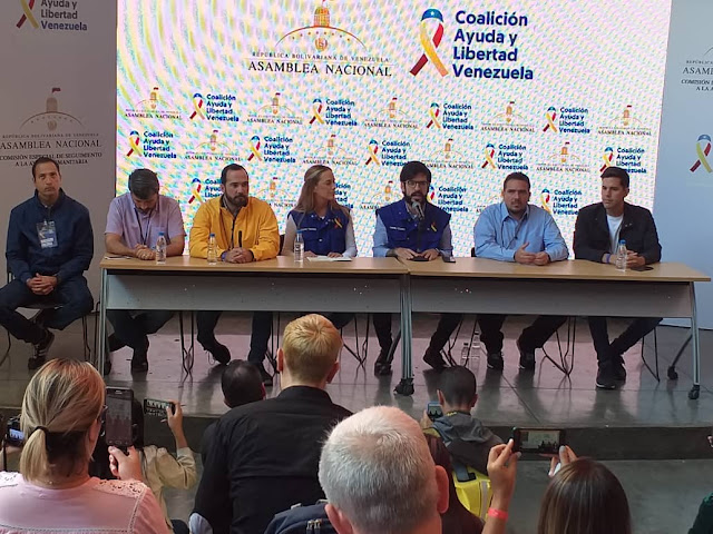 Tintori y Pizarro destacaron que entró ayuda humanitaria a Venezuela pero impiden su paso