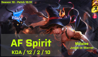 AF Spirit Nidalee JG vs T1 Cuzz Skarner - KR 10.10