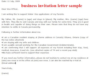 sample business invitation letter | how to write invitation letter