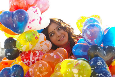 Actress Samantha with Colorful Balloons 