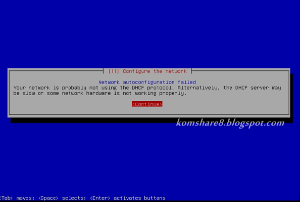 autoconfiguration failed and continue