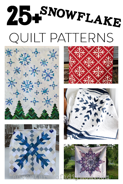 collage of snowflake quilt patterns