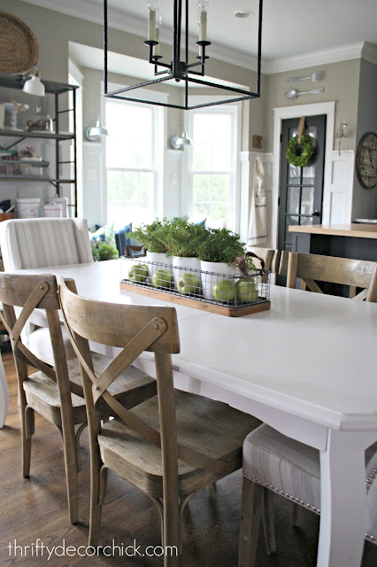 white kitchen table wood chairs