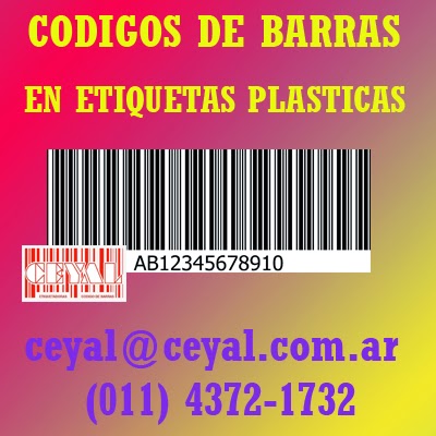 CODIGOS DE BARRAS EN ETIQUETAS PLASTICAS