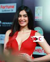 Adah Sharma in Red Deep Neck Spicy Gown ~  Exclusive 35.jpg