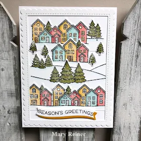 Sunny Studio Stamps: Scenic Route Customer Christmas Themed Card by Mary Reiner