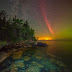 Proton Arc and Aurora over Lake Superior