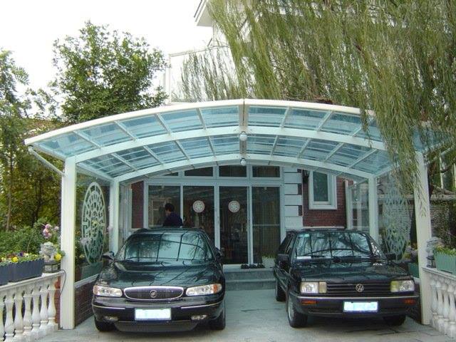 Carport bisa menampung 2 mobil dengan kanopi kaca , Referensi Carport 