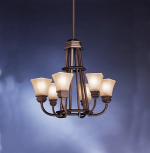 Kichler 1660OLZ Polygon 6 Light Chandelette Oiled Bronze