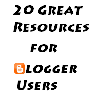 20 great resources for blogger users