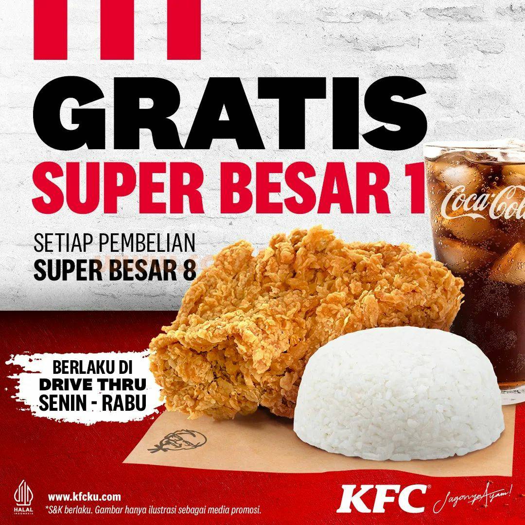 Promo KFC Drive Thru – GRATIS Paket SUPER BESAR 1