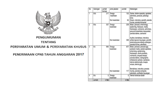 Telah Dibuka Seleksi CPNS 2017 Formasi Umum Bulan Oktober 2017