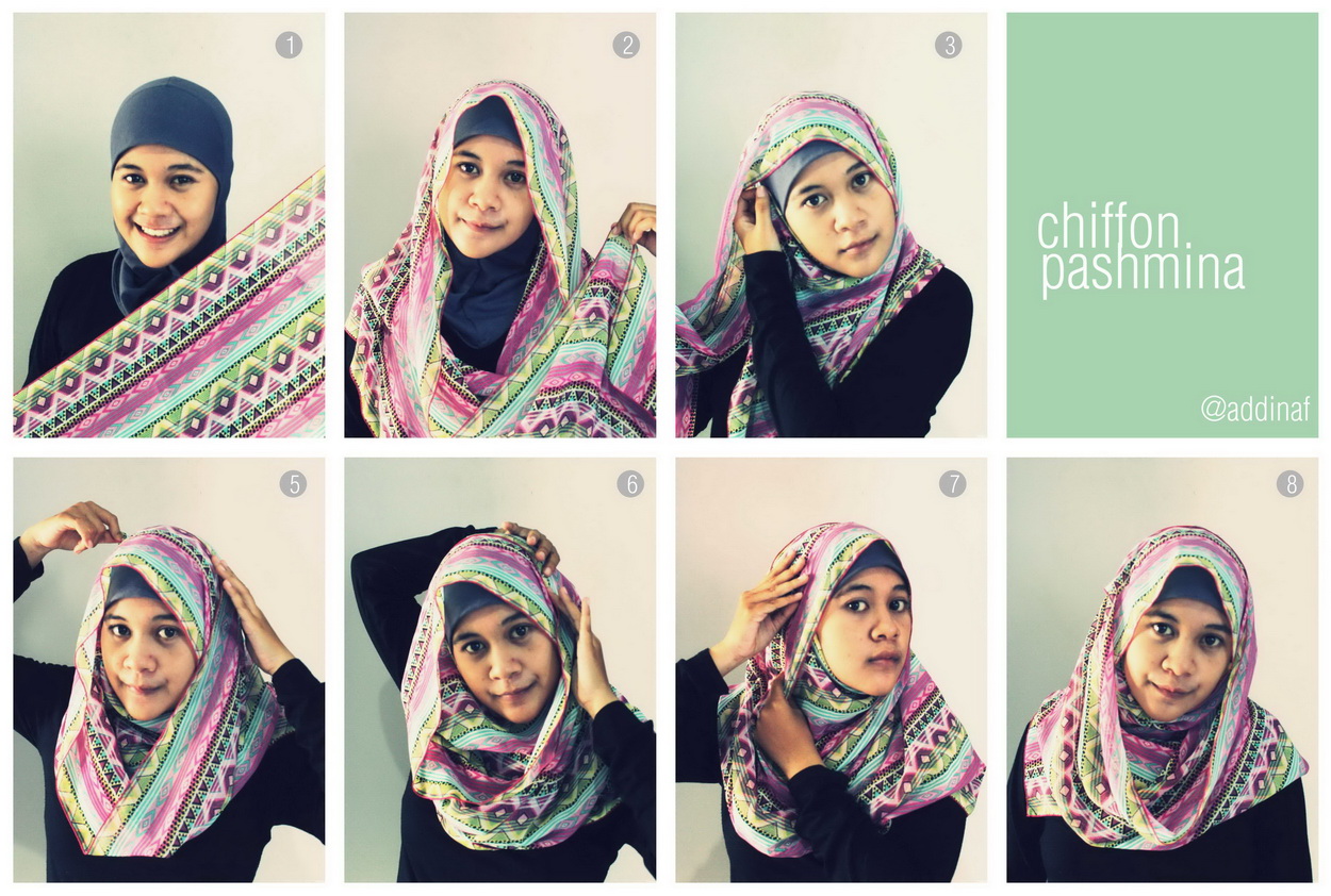 29 Gambarnya Tutorial Hijab Pashmina Denim Terupdate Tutorial