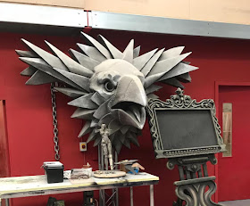 Mounted Eagle head and other stage props from LS Live Productions Park 