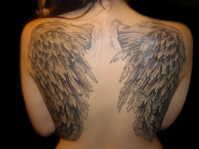 Detailed design on the back of woman