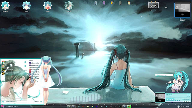 Windows 7 Theme Hatsune Miku 2014 by Andrea_37