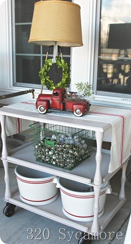 cart on front porch