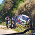 Carro forte tomba na BA-046 em Santo Antônio de Jesus