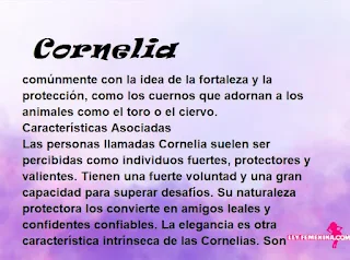 significado del nombre Cornelia