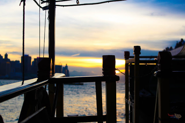 Beautiful sunset skies in Hong Kong