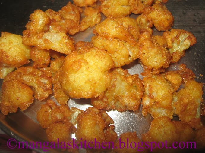 Crispy Cauliflower 65 / Gobi 65 - Easy to make Cauliflower Pakoda - Starter or Snack Recipe