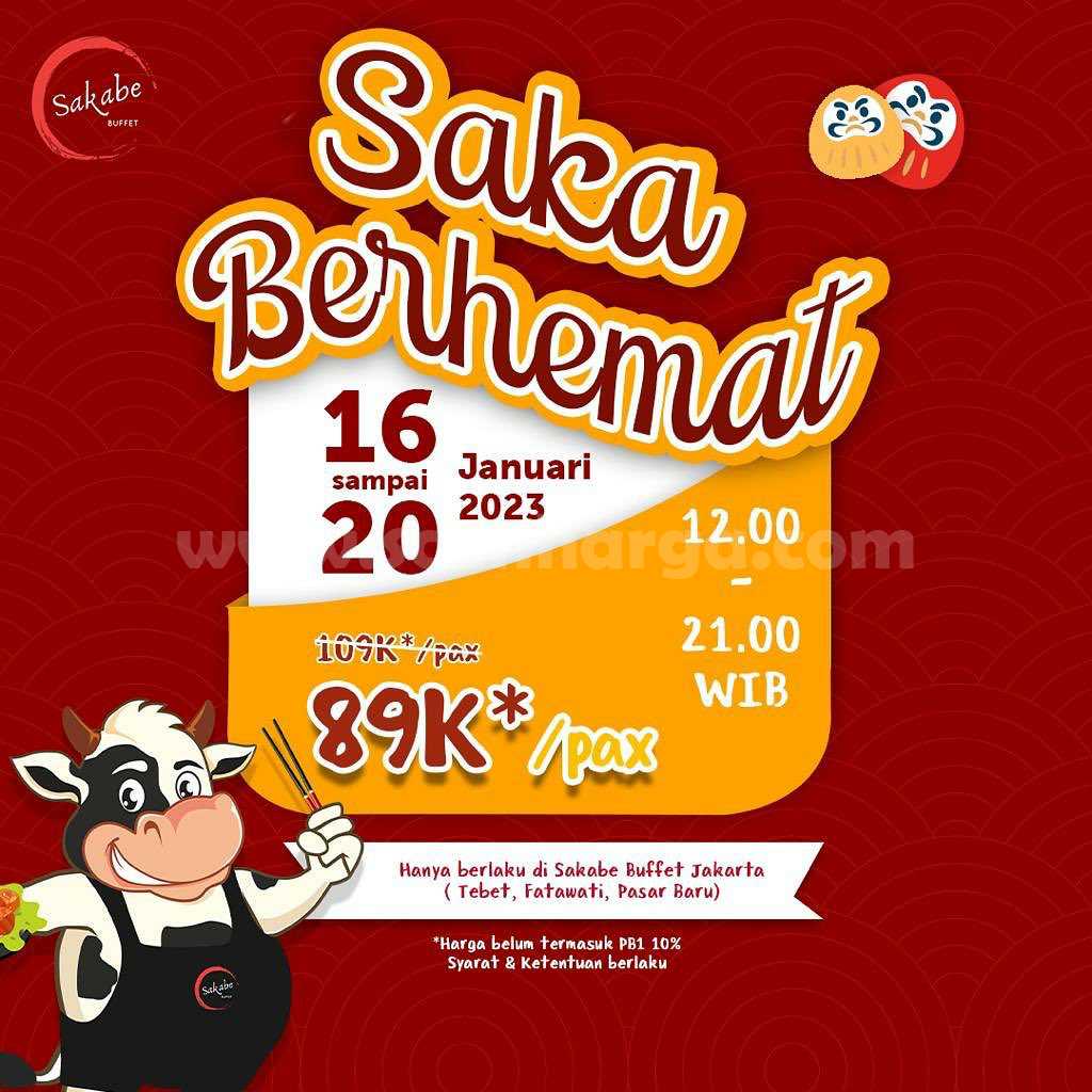 Promo SAKABE BUFFET All You Can Eat Hanya Rp 89K* /pax