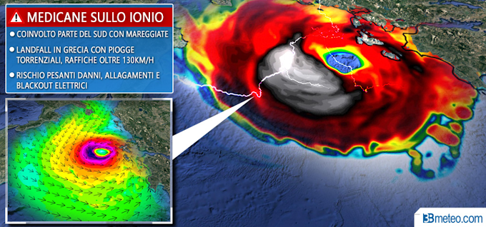 3bmeteo: "Avviso meteo per medicane o uragano sullo Ionio"