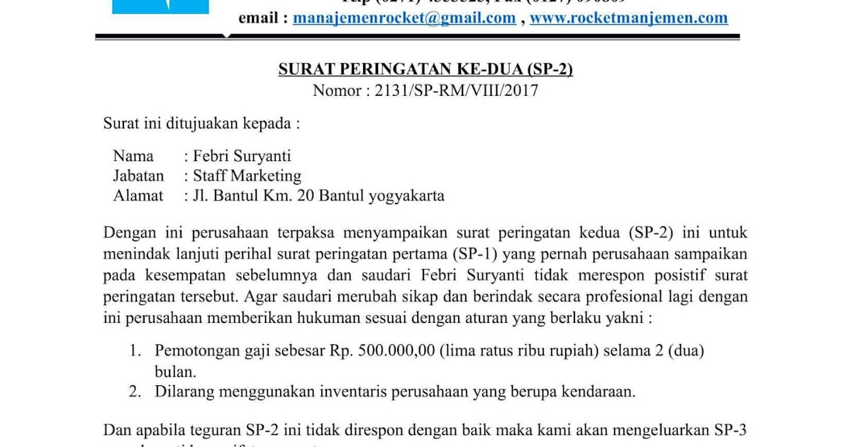 Contoh Surat Teguran yang Baik dan Benar - ContohSuratmu.com