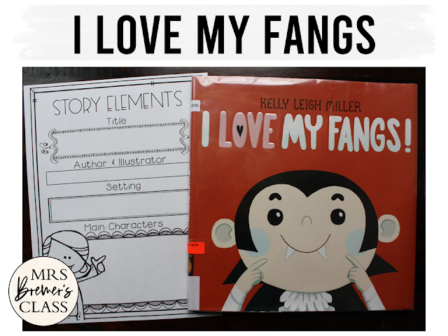 I Love My Fangs book activities unit with literacy companion activities and a craftivity for Kindergarten and First Grade