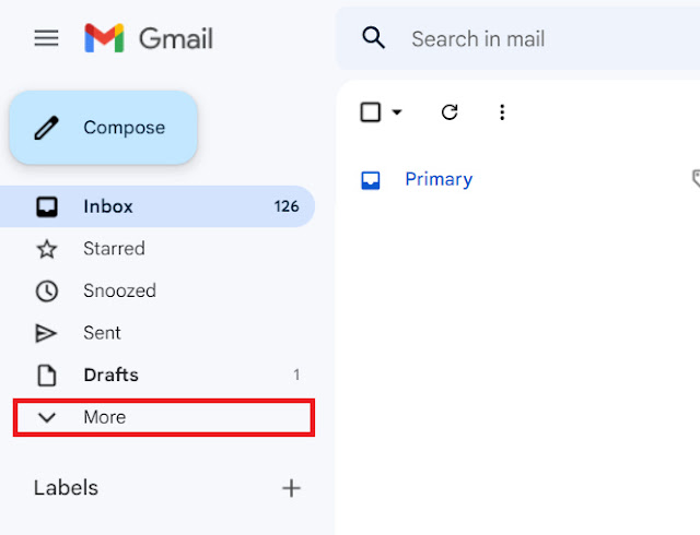 cara melihat pesan arsip gmail di PC #1