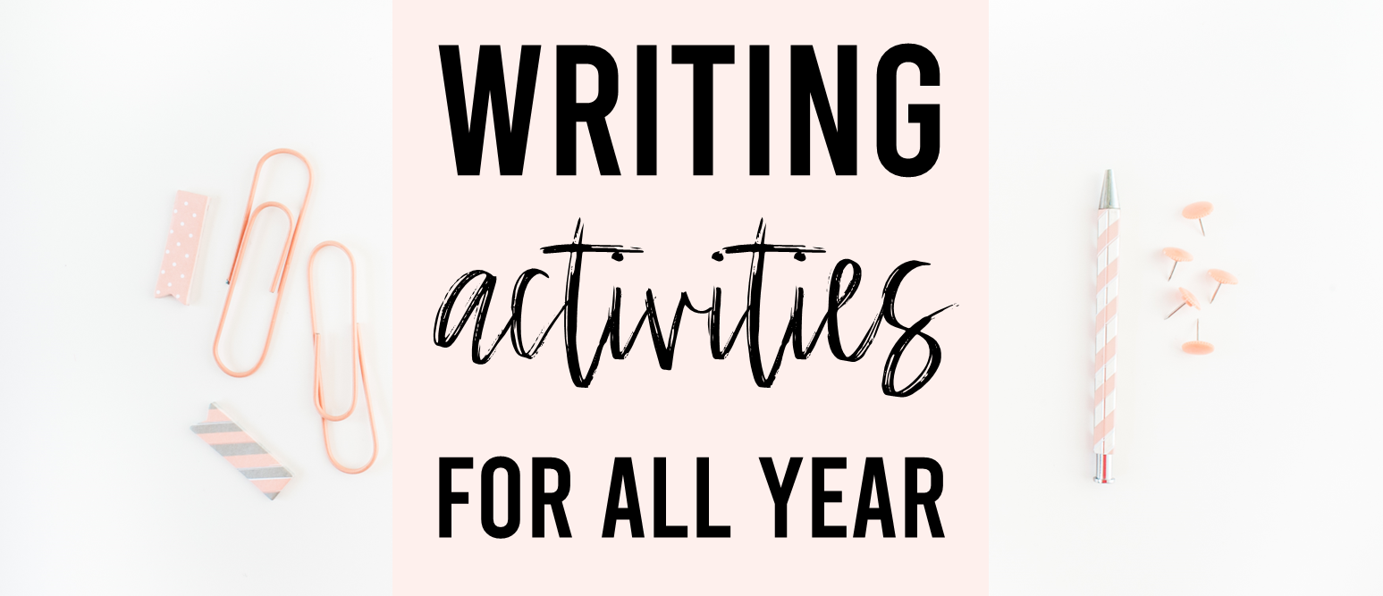 Writing activities templates and prompts for all year long for First Grade and Second Grade