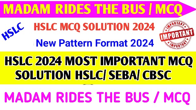 Madam Rides the bus mcq solution 2024