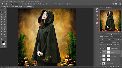 screen black hooded girl photoshop