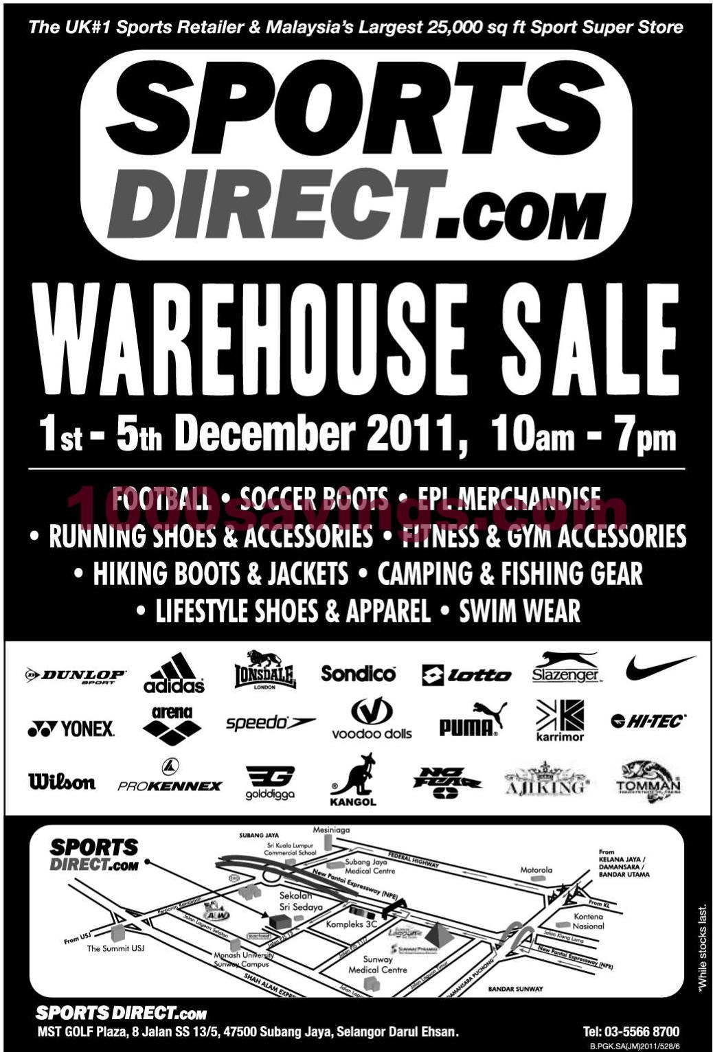 SportsDirect com 2011 Warehouse  Sale  1 5 Dec 2011 