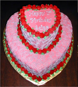 heart birthday cake image
