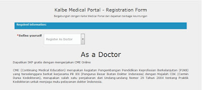 kalbemed cme registrasi dokter