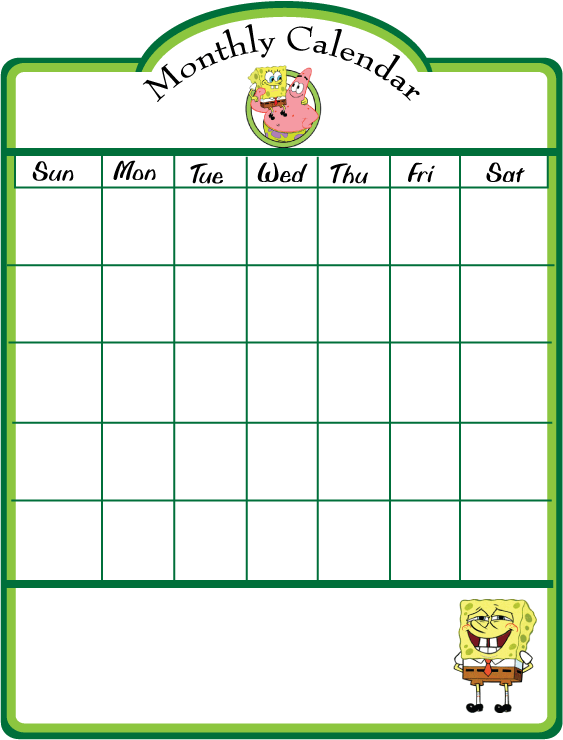 monthly calendar printable. Monthly Calendar - Free
