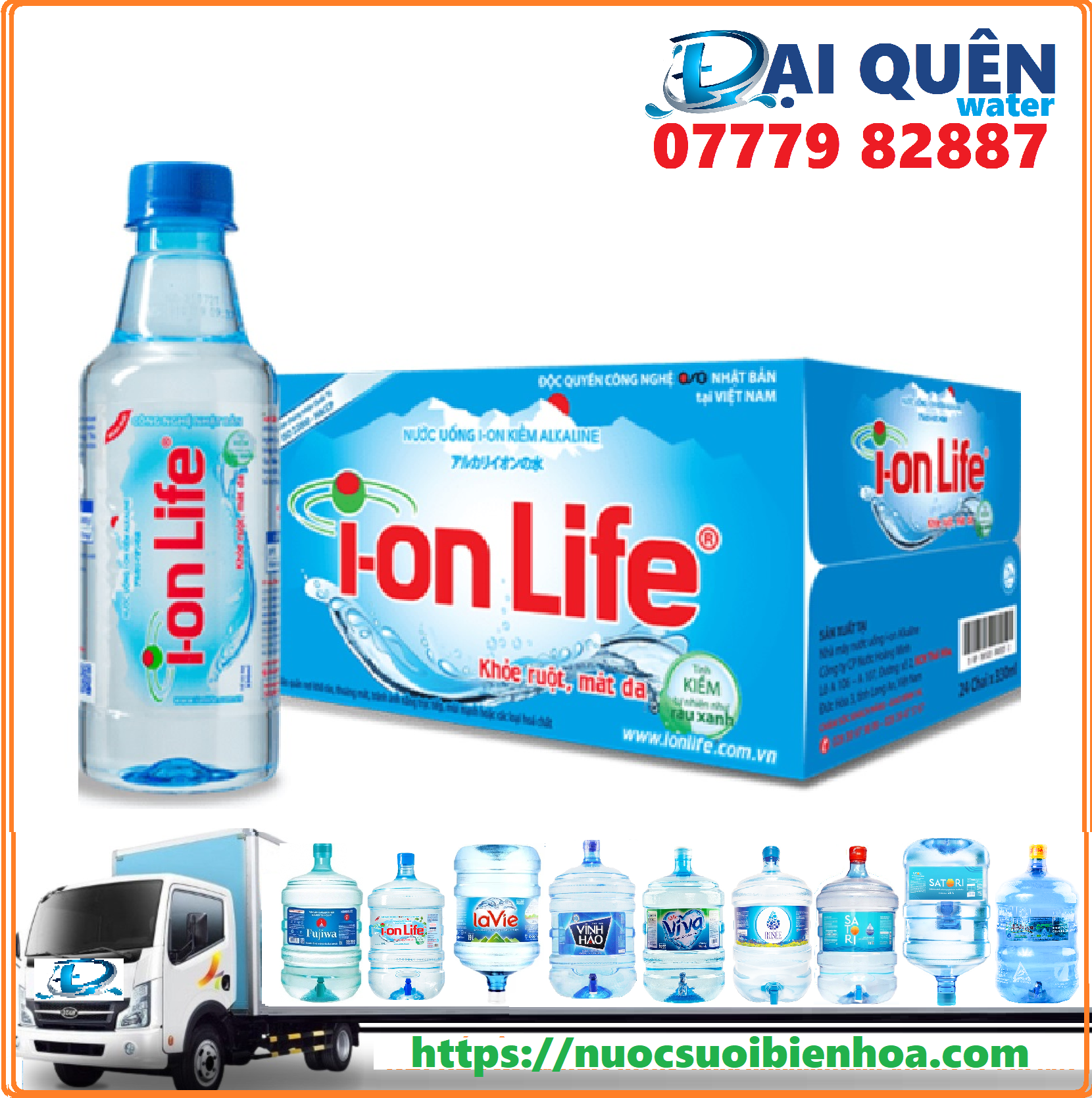 Nước uống kiềm Ion Life chai nhỏ 330ml